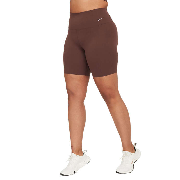Nike Womens Zenvy Gentle Support Bike Shorts Brown XS, Brown, rebel_hi-res