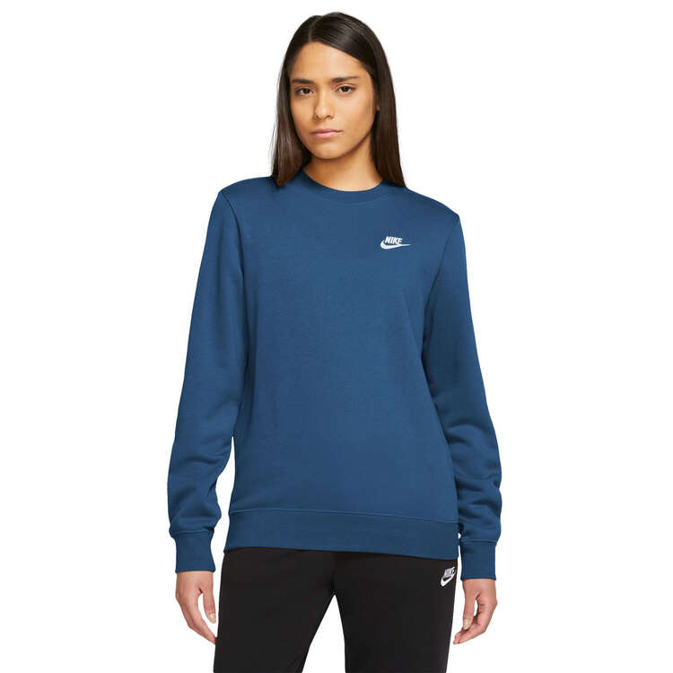 Nike Sportswear Womens Club Sweatshirt Blue XS, Blue, rebel_hi-res