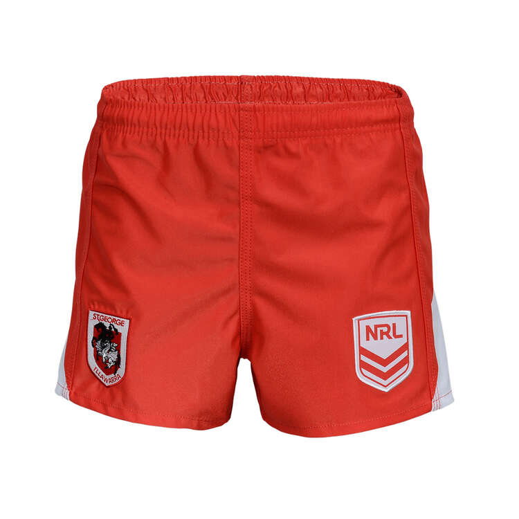 St. George Illawarra Dragons Mens Away Supporter Shorts, Red, rebel_hi-res