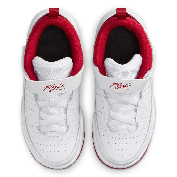 Jordan Max Aura 5 PS Kids Basketball Shoes, White/Red, rebel_hi-res