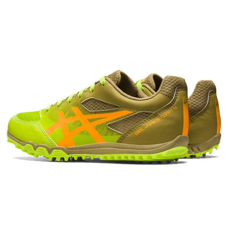 Asics GEL Firestorm 4 Kids Track Shoes Green/Yellow US 1, Green/Yellow, rebel_hi-res
