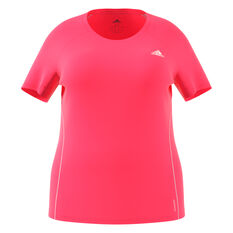 adidas Womens Adi Runner Tee Plus Pink XL, Pink, rebel_hi-res
