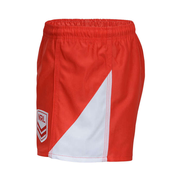 St. George Illawarra Dragons Mens Away Supporter Shorts, Red, rebel_hi-res