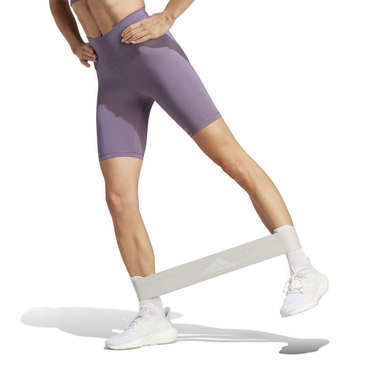 adidas Womens Optime Bike Shorts, Purple, rebel_hi-res
