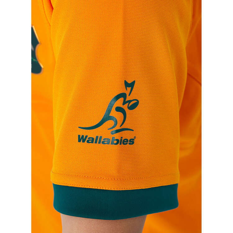 Wallabies 2023 Kids Home Jersey Gold XL, Gold, rebel_hi-res