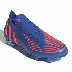 adidas Predator Edge .1 Low Football Boots, Blue/Red, rebel_hi-res