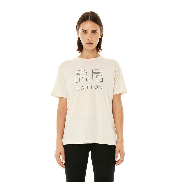 P.E Nation Womens Heads Up Tee, Ivory, rebel_hi-res