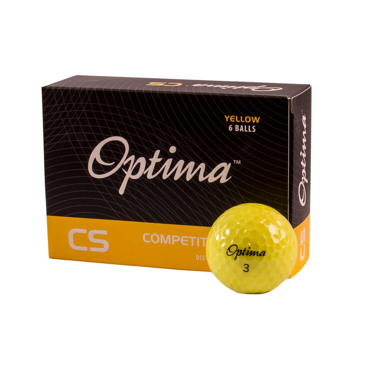 Optima Competition Spin Golf Balls Yellow, Yellow, rebel_hi-res