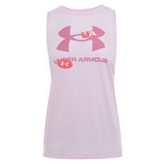 Under Armour Womens Graphic Muscle Tank Pink XS, Pink, rebel_hi-res