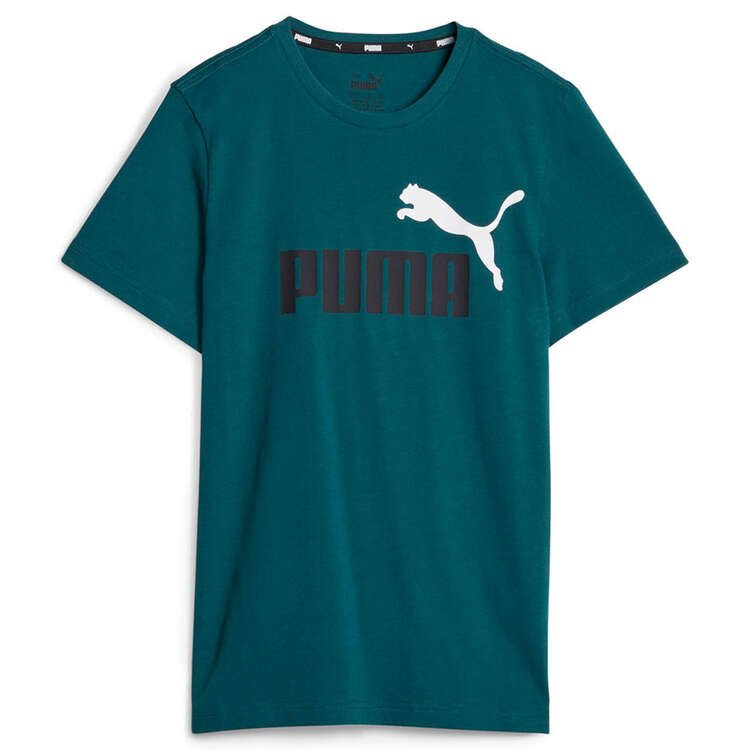 Puma Kids Essential Plus Colour Logo Tee, Green, rebel_hi-res