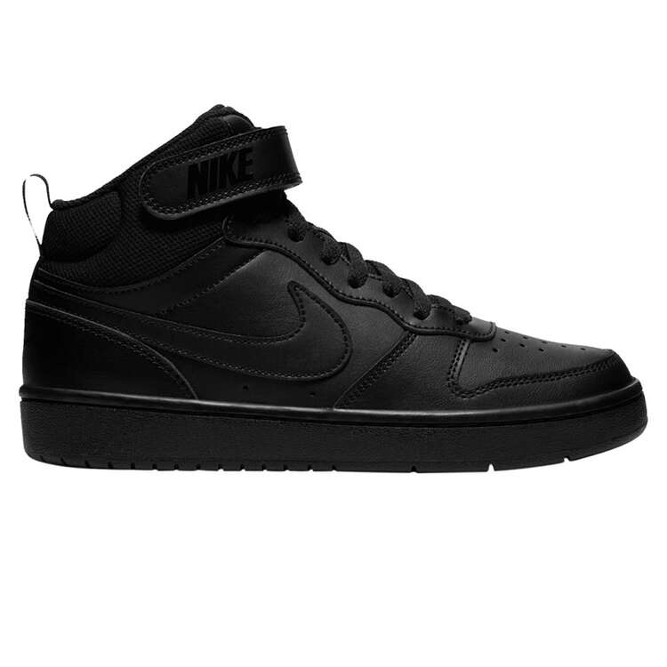 Nike Court Borough Mid 2 GS Kids Casual Shoes Black US 4, Black, rebel_hi-res