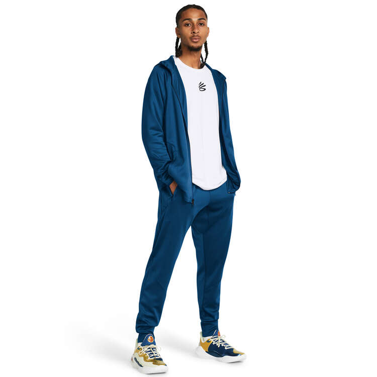Under Armour Mens Curry Playable Pants, Blue, rebel_hi-res