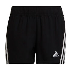 adidas Girls AEROREADY 3-Stripes Woven Shorts Black 8, Black, rebel_hi-res
