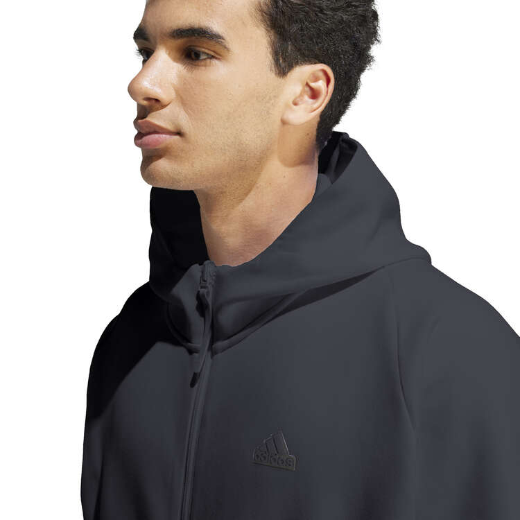 adidas Mens Z.N.E. Premium Full Zip Hooded Jacket, Black, rebel_hi-res