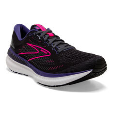 Brooks Glycerin GTS 19 Womens Running Shoes, Black/Pink, rebel_hi-res