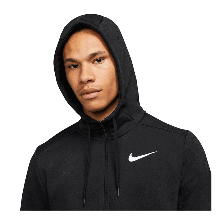 Nike Mens Dri-FIT Full Zip Training Hoodie, Black, rebel_hi-res