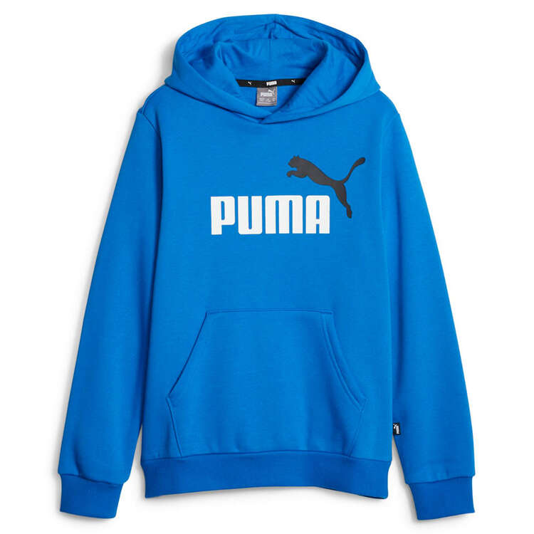 Puma Kids Essential Plus 2 Colour Big Logo Hoodie, Blue, rebel_hi-res