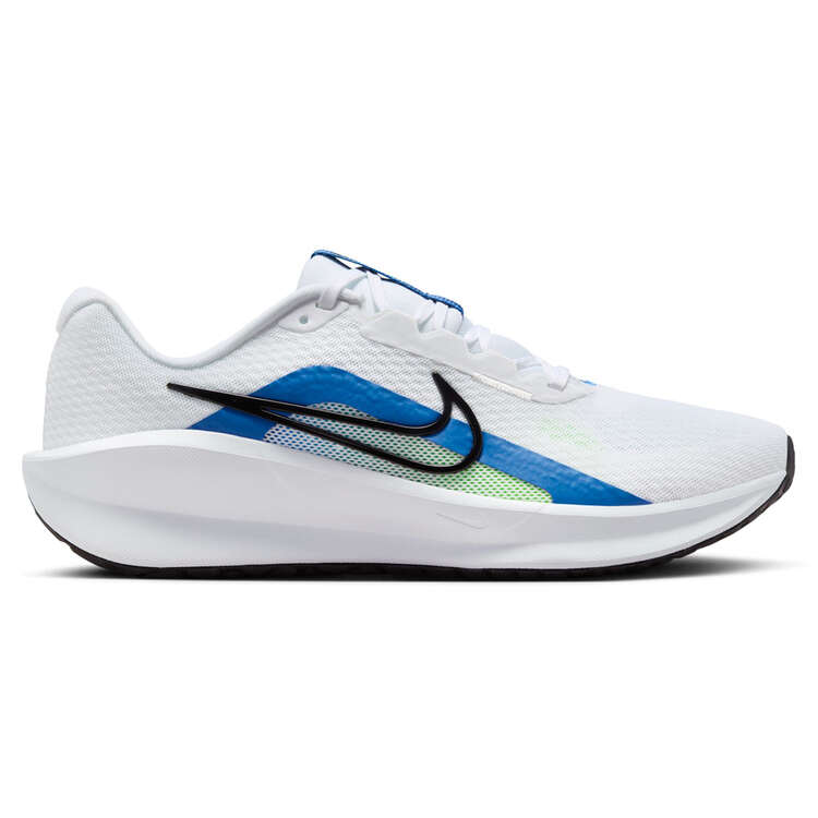 Nike Downshifter 13 Mens Running Shoes White/Blue/Green US 7, , rebel_hi-res