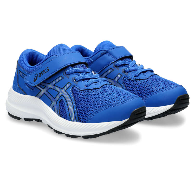 Asics Contend 8 PS Kids Running Shoes, Blue/Silver, rebel_hi-res