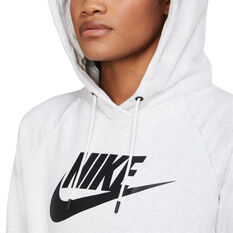 Nike Womens Sportswear Essential Fleece Pullover Hoodie, White, rebel_hi-res