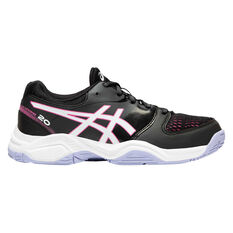 Asics GEL Netburner 20 GS Girls Netball Shoes Black/Pink US 4, Black/Pink, rebel_hi-res