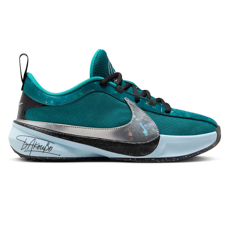 Nike Freak 5 SE All Star GS Kids Basketball Shoes, Teal/Silver, rebel_hi-res