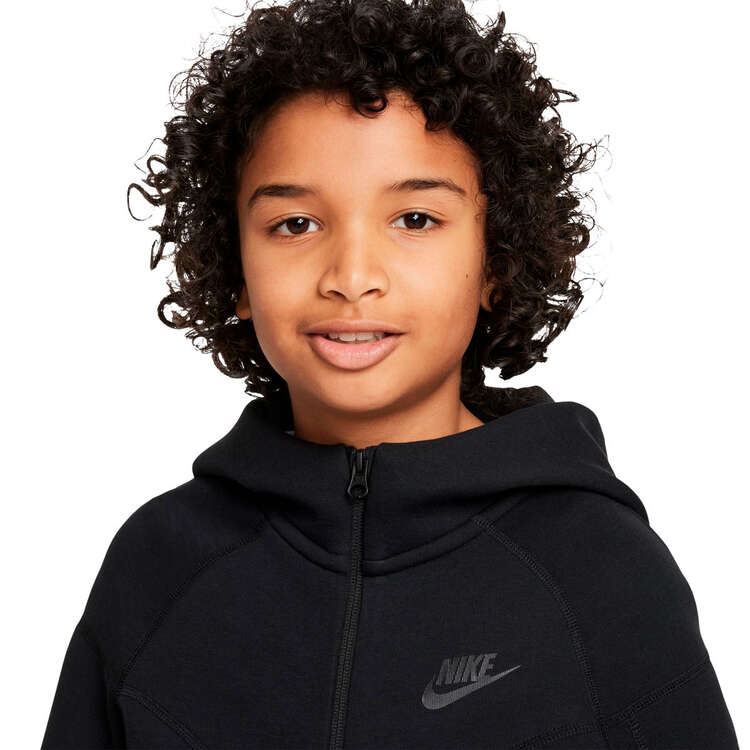 Nike Kids Sportswear Tech Fleece Full Zip Hoodie, Black, rebel_hi-res