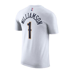 Nike New Orleans Pelicans Zion Williamson City Mixtape NBA Mens Tee, White, rebel_hi-res