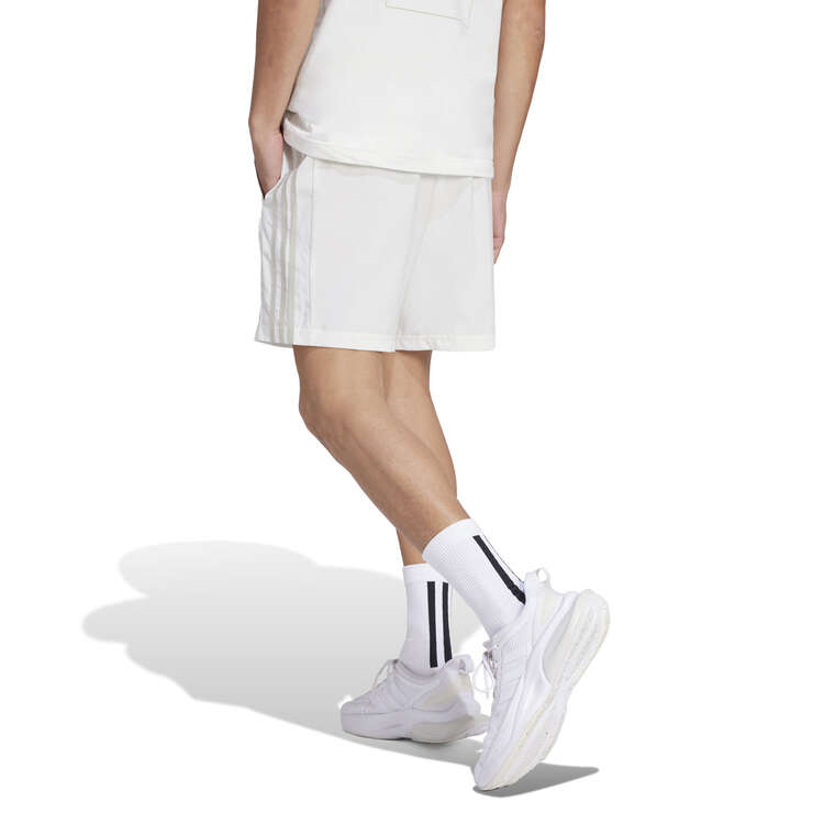 adidas Mens Essentials 3 Stripes Chelsea Shorts, White, rebel_hi-res