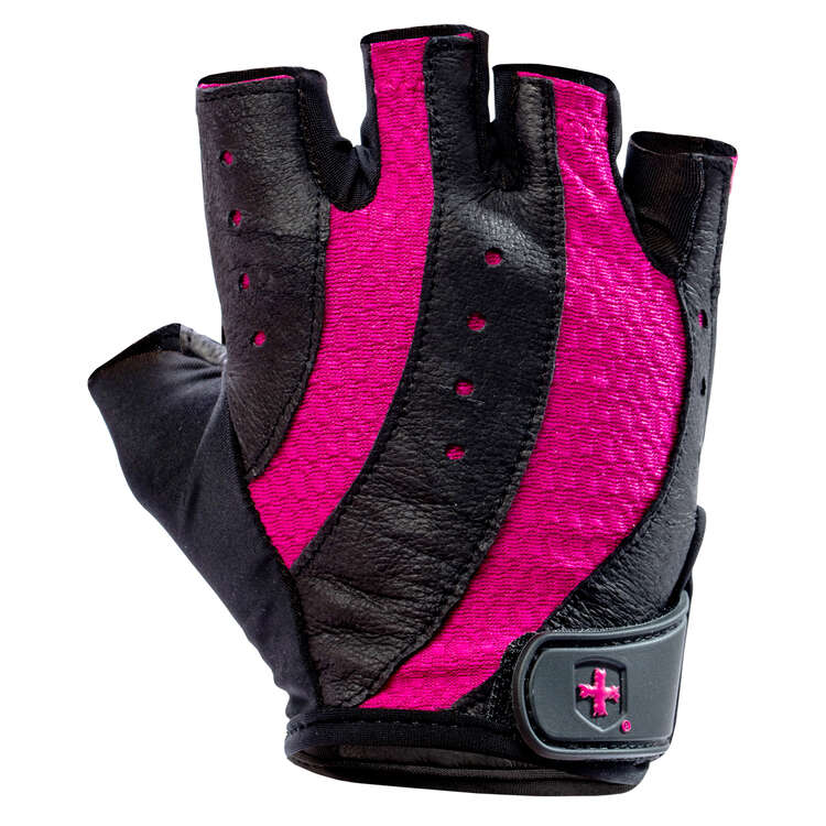 Harbinger Womens Pro Training Gloves, Black / Pink, rebel_hi-res