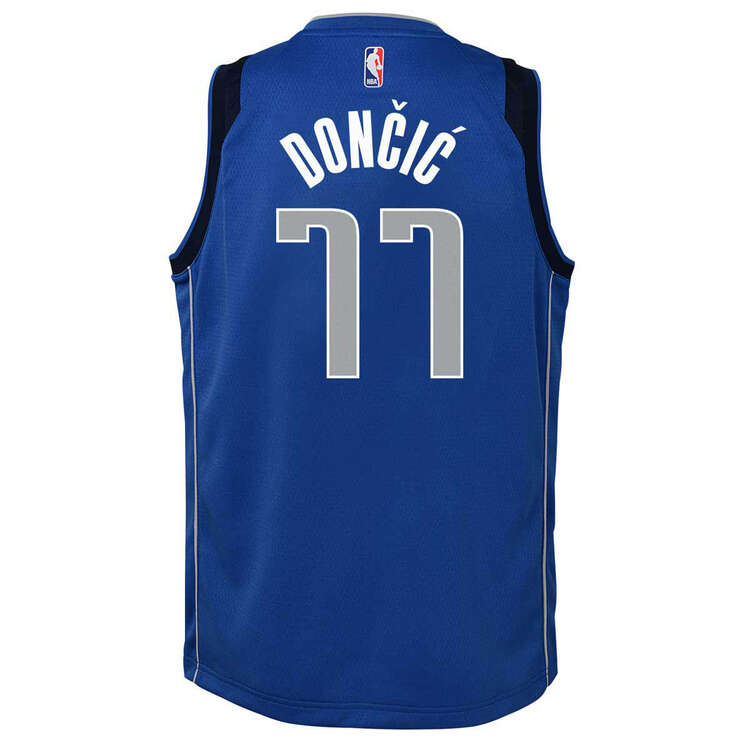 Nike Dallas Mavericks Luka Doncic 2020/21 Kids Icon Jersey Blue S, Blue, rebel_hi-res