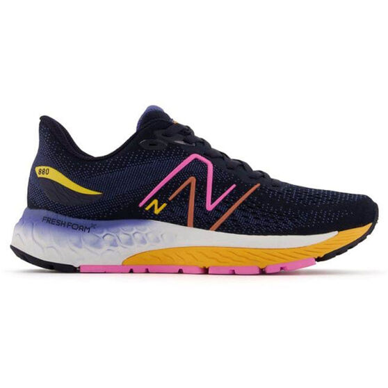 New Balance 880 v12 D Womens Running Shoes, Black/Yellow, rebel_hi-res