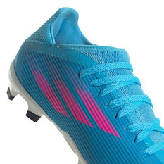 adidas X Speedflow .3 Kids Football Boots, Blue/Pink, rebel_hi-res