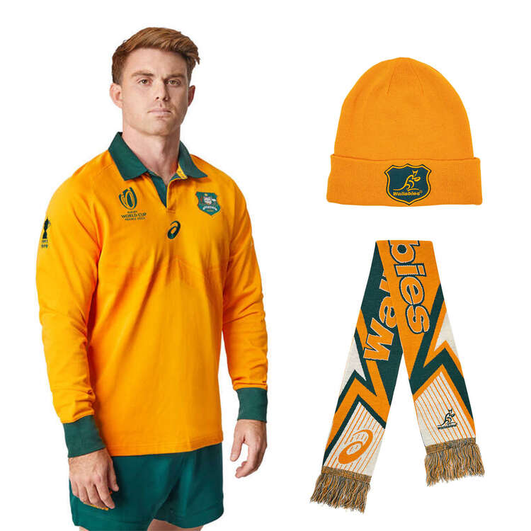 Wallabies Traditional Jersey & Beanie & Scarf Set, , rebel_hi-res