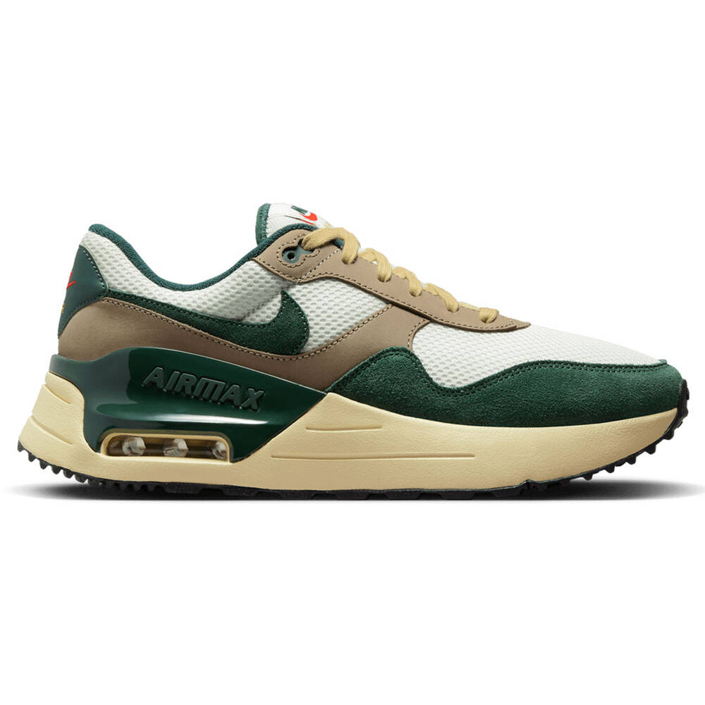 Nike Air Max SYSTM Mens Casual Shoes Green/Cream 7 | Rebel Sport