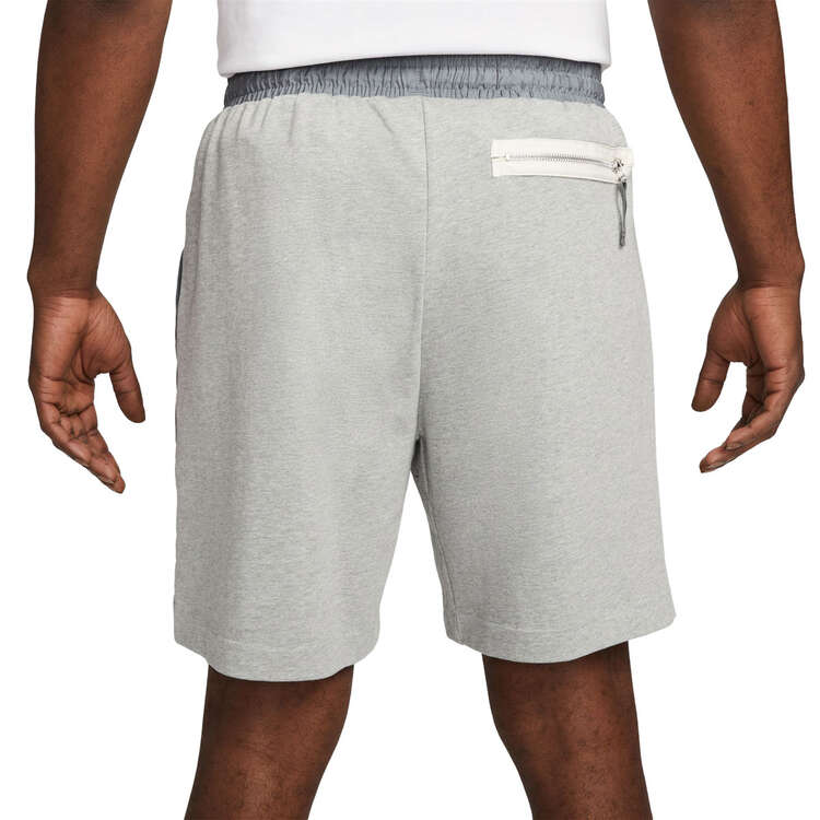 Nike Mens Kevin Durant 8-inch Fleece Basketball Shorts Grey/White M, Grey/White, rebel_hi-res