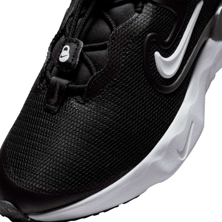 Nike Run Flow PS Kids Running Shoes, Black/White, rebel_hi-res