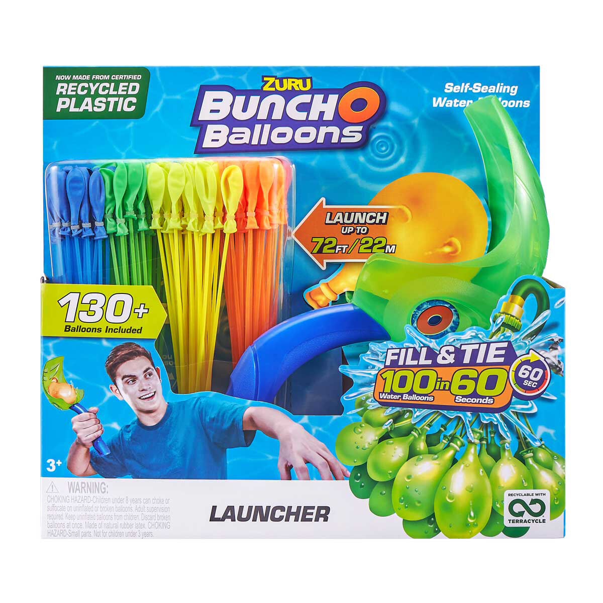 8 Bunch O Balloons Included in This Set Fill and Tie 100 Water Ballons in 60 Seconds ZURU Bunch O Balloons 