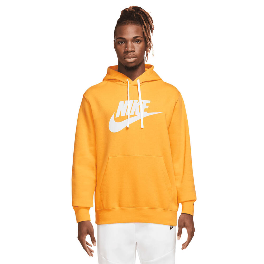 Nike Mens Sportswear Club Fleece Pullover Hoodie Orange L | Rebel Sport