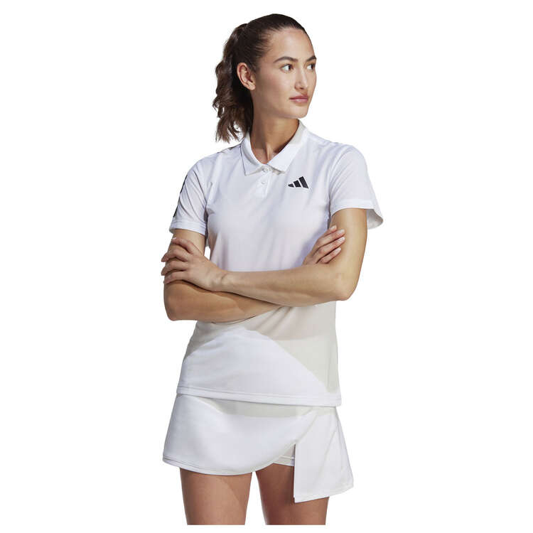 adidas Womens AEROREADY Club Tennis Polo, White, rebel_hi-res