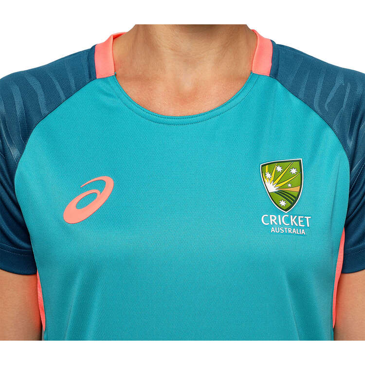 Cricket Australia 2023/24 Womens Training Tee, Blue, rebel_hi-res