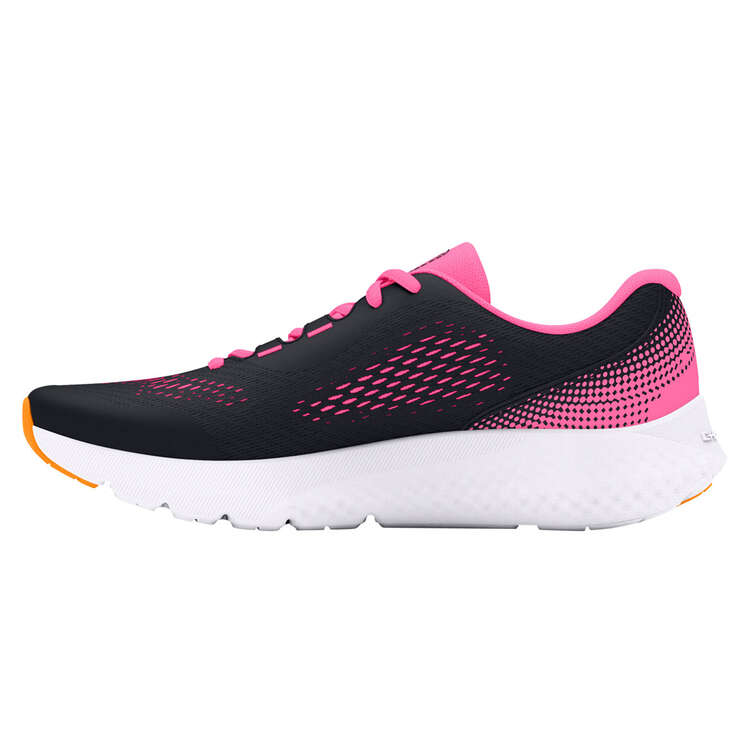 Under Armour Charged Rogue 4 GS Kids Running Shoes, Black/Pink, rebel_hi-res