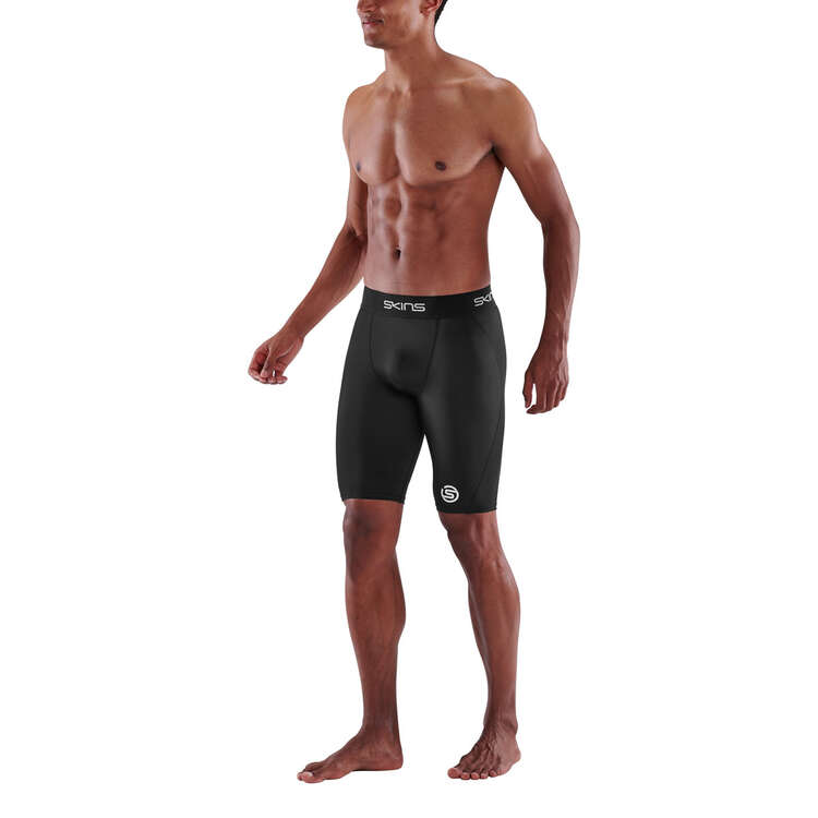 Skins Men's Series-1 Compression Half Tights/Shorts, Navy Blue