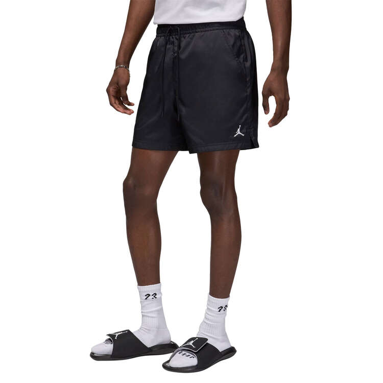 Jordan Mens Poolside 5" Shorts, Black/White, rebel_hi-res