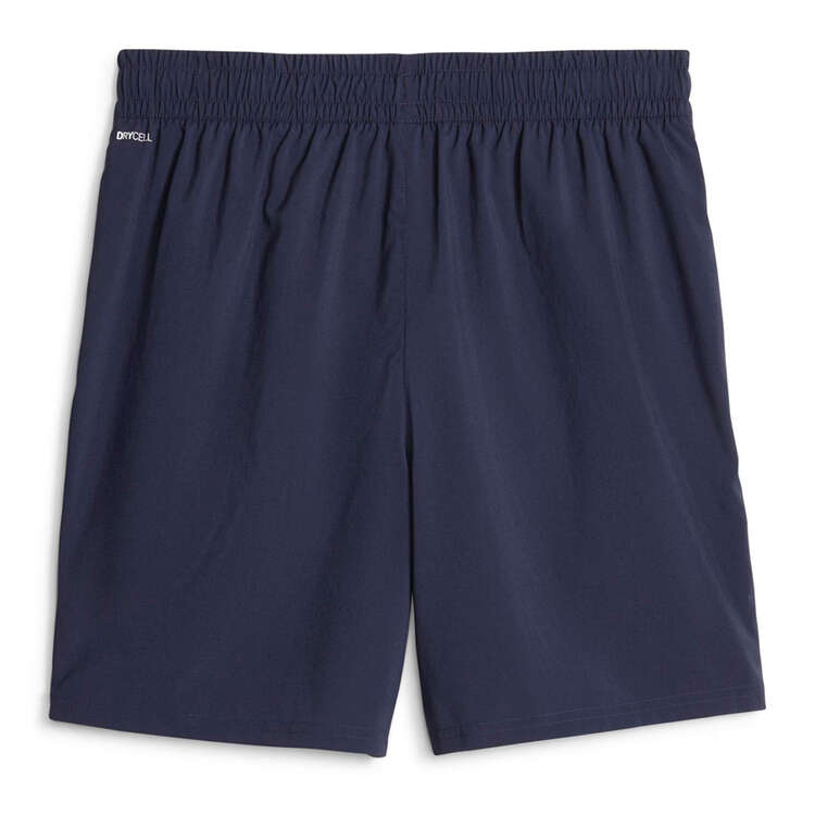 PUMA Mens Fit Taped 7 Inch Woven Shorts, Navy, rebel_hi-res
