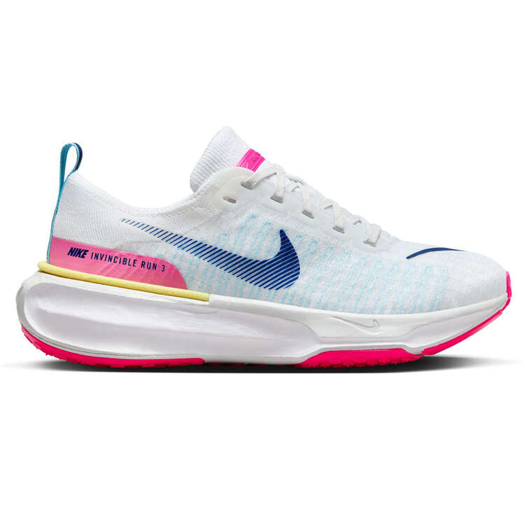Nike ZoomX Invincible Run Flyknit 3 Womens Running Shoes White/Pink US 6, White/Pink, rebel_hi-res