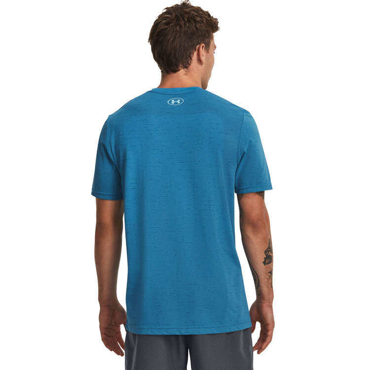Under Armour Mens Seamless Tee Blue S, Blue, rebel_hi-res