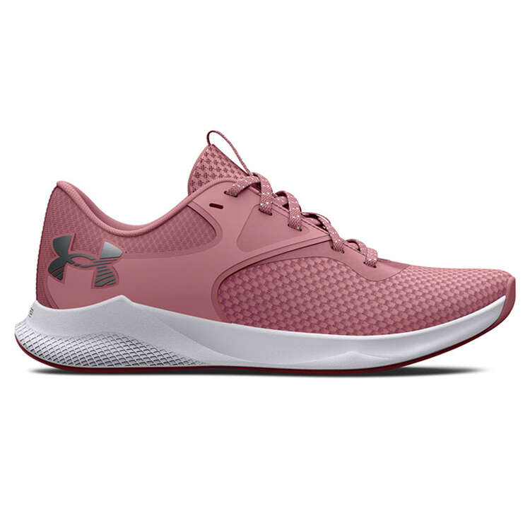 Under Armour Charged Aurora 2 Womens Running Shoes, Pink/Silver, rebel_hi-res