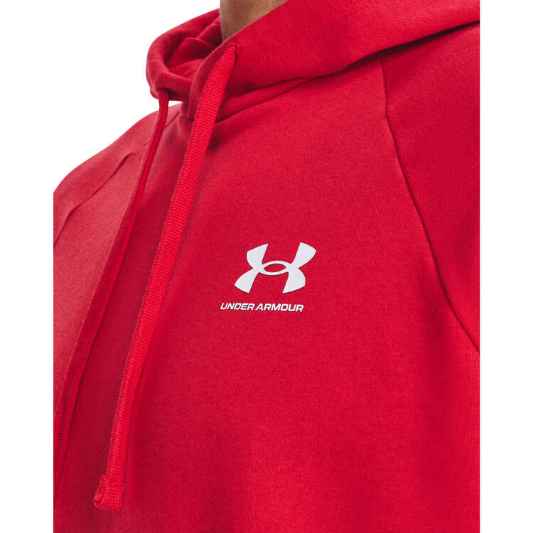 Under Armour Mens UA Rival Cotton Hoodie Red L, Red, rebel_hi-res