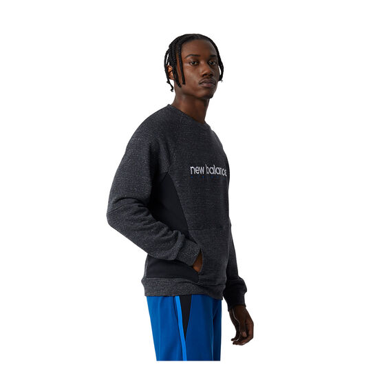 New Balance Mens Amplified Sweatshirt, Black, rebel_hi-res